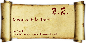 Novota Róbert névjegykártya