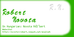 robert novota business card